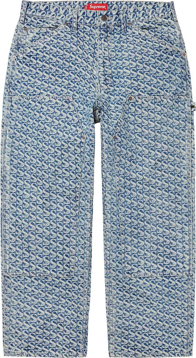 Monogram Double Knee Denim Painter Pant view 7